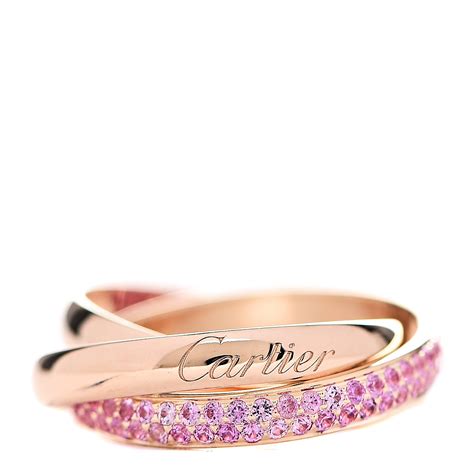 cartier pink sapphire trinity ring.